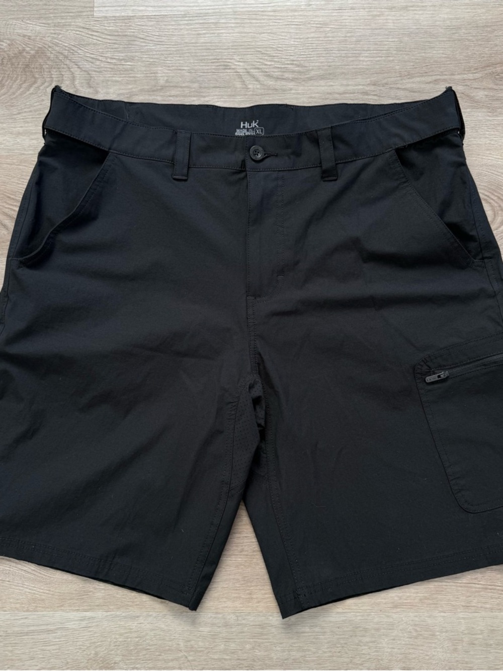 Huk Fishing Black Next Level 10" Quick Dry Performance Shorts Men's Size XL